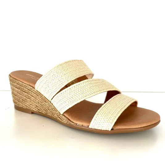 Babbs - The Raffia Elastic 3 Band Espadrille in Natural