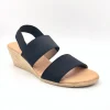 Betty - The Elastic 2 Band Espadrille in Black