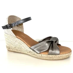 Lolli - The Knotted Espadrille Sandal in Pewter