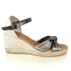 Lolli - The Knotted Espadrille Sandal in Pewter