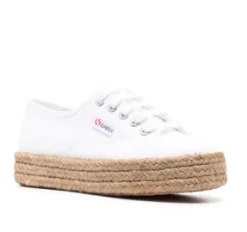 Superga - The Classic Platform Jute Rope Sneaker in White