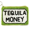 The Beaded Tequila Money Pouch in Lime