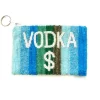The Beaded Vodka Money Pouch in Blue Ombre