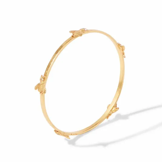 The Bee Bangle in Gold