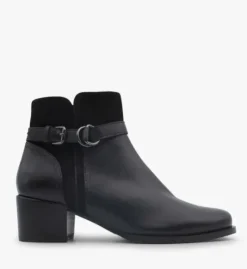 The Belted Ankle Bootie in Black