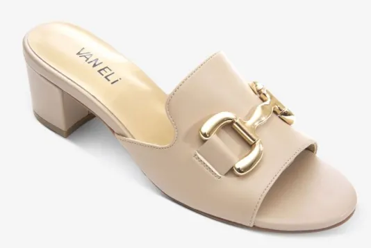 The Bit Slide Sandal in Light Taupe