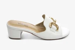 The Bit Slide Sandal in White