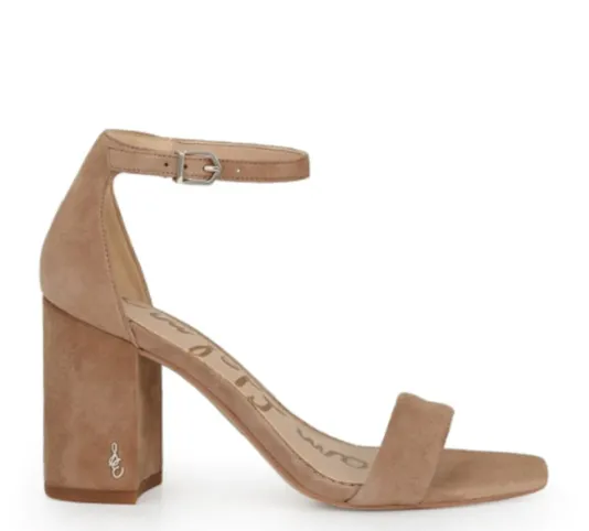 The Block Heel Dress Sandal in Oatmeal