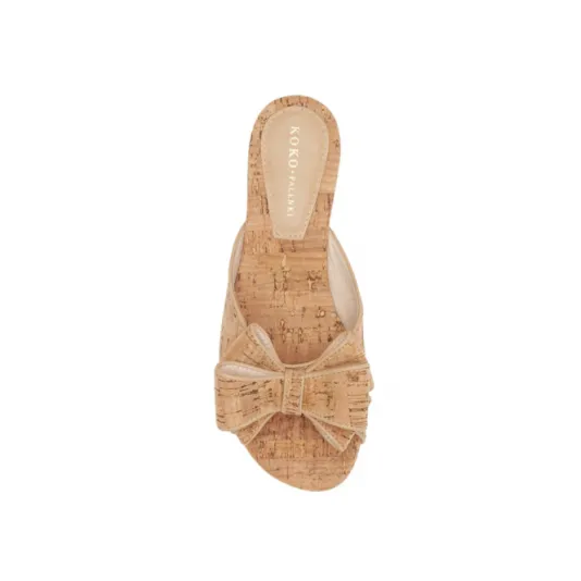 The Bow Slide Sandal in Cork