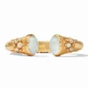 The Cannes Hinged Cuff in Clear Crystal