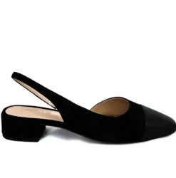 The Cap Toe Slingback Pump in Black