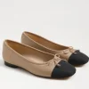 The Cap-Toe Ballet in Beige Black
