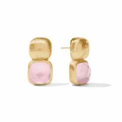 The Catalina Crystal Earring in Iridescent Rose