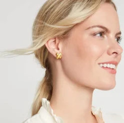 The Catalina X Stud Earring in Gold