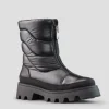 The Center Zip Quilted Nylon Boot in Black