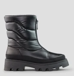 The Center Zip Quilted Nylon Boot in Black