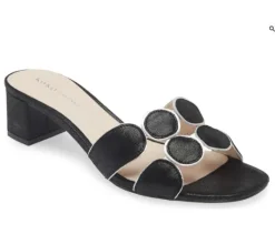The Circle Slide Sandal in Black