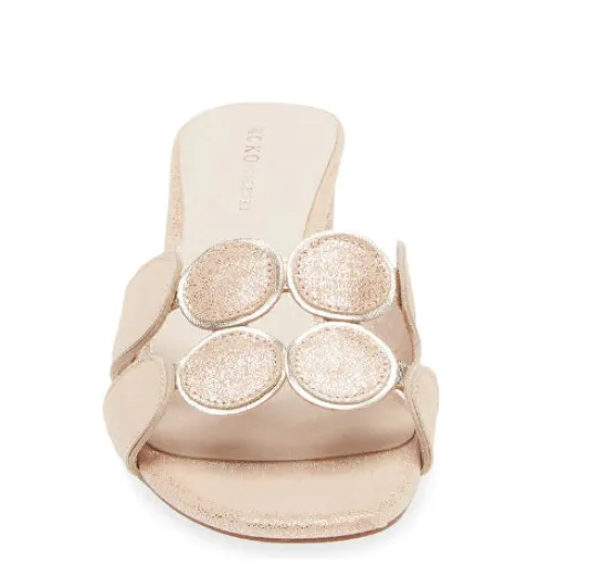 The Circle Slide Sandal in Gold