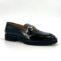 The Classic Bit Lug Loafer in Black Patent