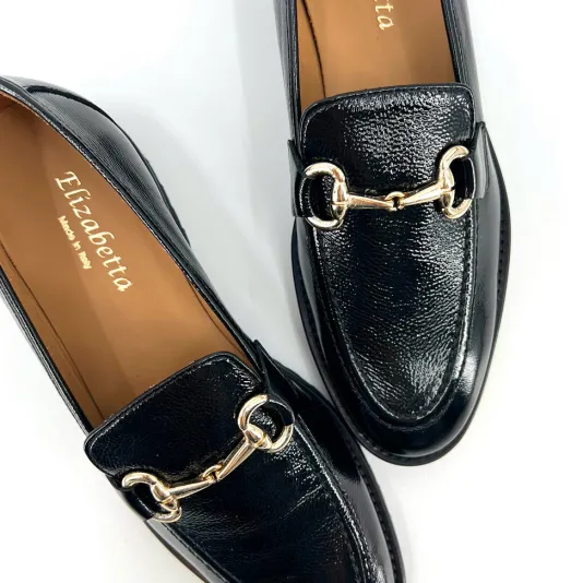 The Classic Bit Lug Loafer in Black Patent