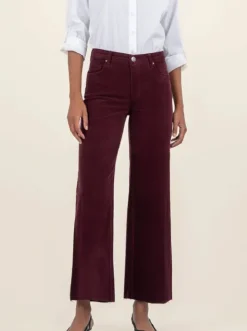 The Corduroy Wide Leg in Dark Plum