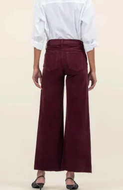 The Corduroy Wide Leg in Dark Plum