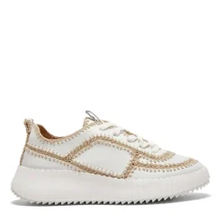 The Crochet Seam Lace Sneaker in White