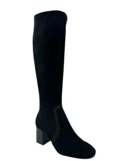 The Crochet Stitch Tall Boot in Black