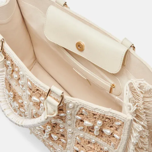 The Crochet Tote in Natural Pearl