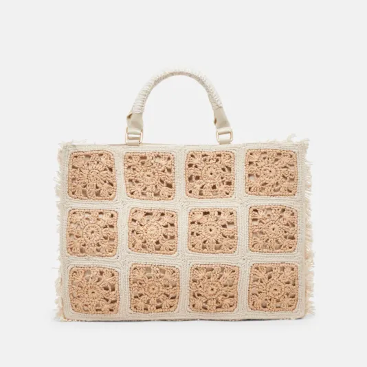 The Crochet Tote in Natural Pearl
