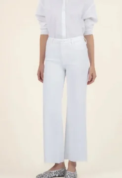 The Crop Wide Leg in White