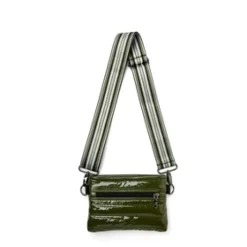 The Crossbody Bum Bag in Olive Patent