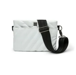 The Diagonal Bum Bag 2.0 Crossbody in White Patent