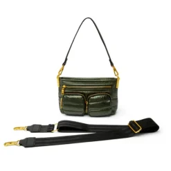 The Double Trouble Crossbody in Pearl Olive