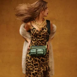The Double Trouble Crossbody in Pearl Olive