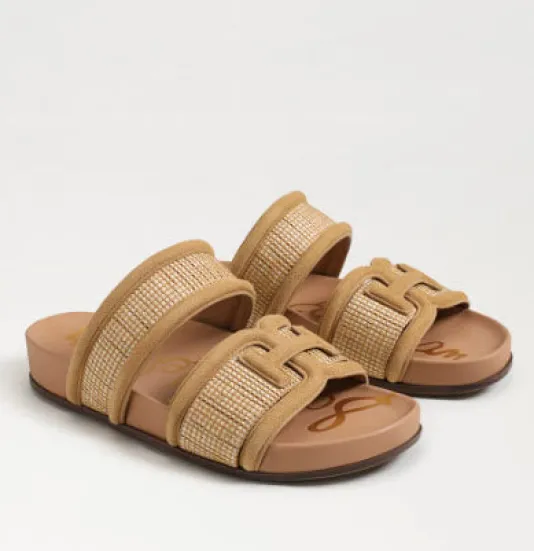 The Dual Band Footbed Sandal in Sand