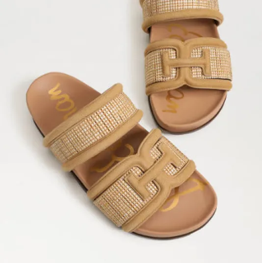 The Dual Band Footbed Sandal in Sand