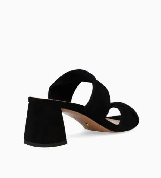 The Dual Twist Slide Sandal in Black