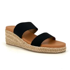 The Elastic 2 Band Espadrille in Black