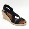 The Elastic Espadrille Sandal in Black