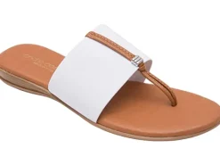 The Elastic Thong Sandal in White