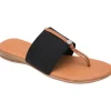 The Elastic Thong Sandal in Black