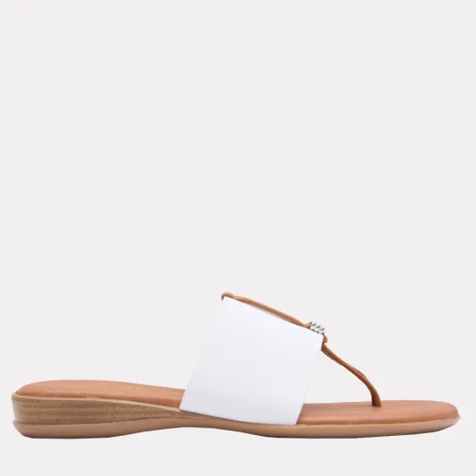 The Elastic Thong Sandal in White