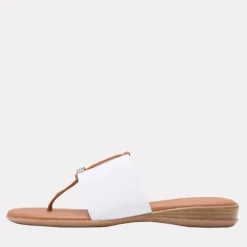 The Elastic Thong Sandal in White