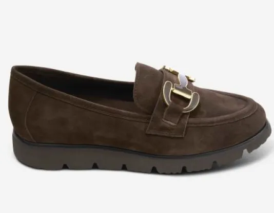 The Enamel Bit Comfort Loafer in Brown
