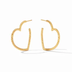 The Esme Heart Hoop in Gold