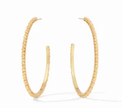 The Extra Large Colette Bead Hoop in Gold