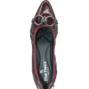 The Flexible Pointed Flat with Ornament in Wine Patent