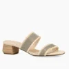 The Frayed Edge Dual Band Chain Sandal in Natural