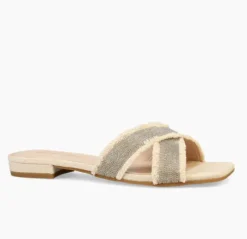 The Frayed Edge X Band Chain Sandal in Natural